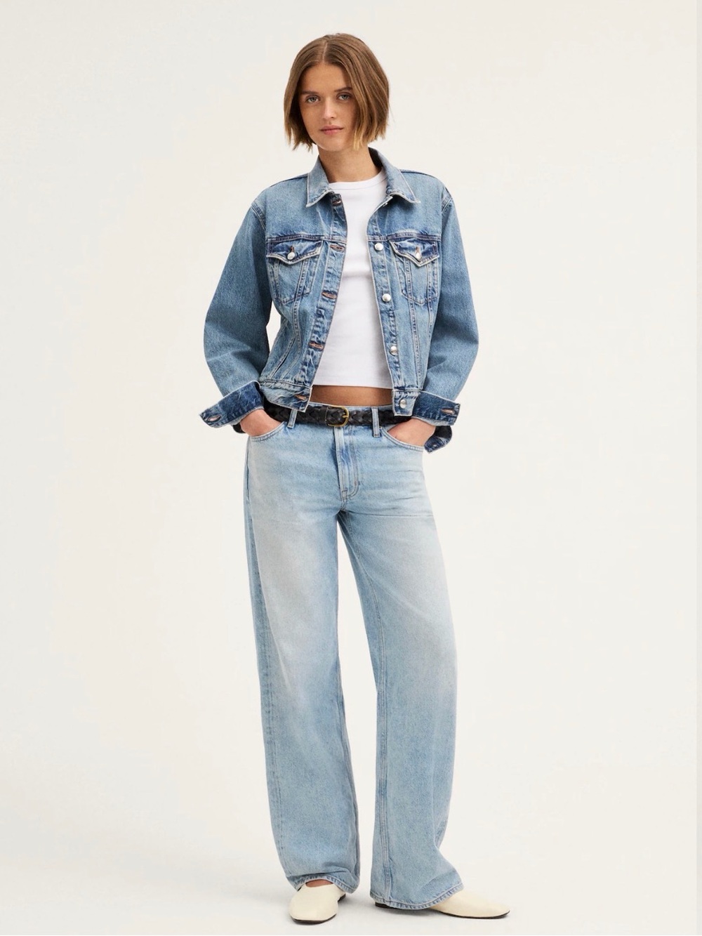 Madewell Low Slung Light Washed Blue Straight-Leg Jeans